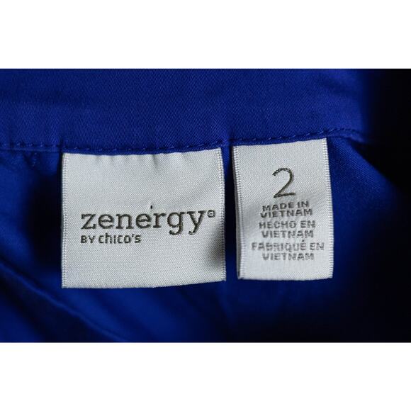 Zenergy by Chico's Size 2/Large Vest Elastic Waist Royal Blue - Picture 6 of 9